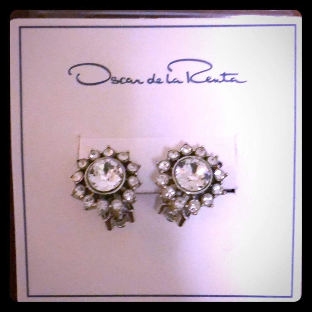 Oscar de la Renta clip-on earrings